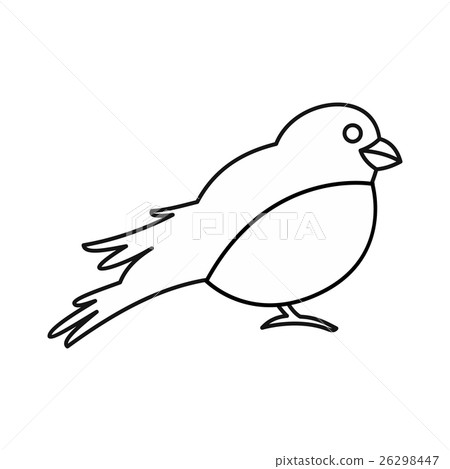 Bullfinch icon in outline style Bullfinch icon in outline style 26298447