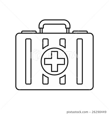 First aid kit icon, outline style First aid kit icon, outline style 26298449