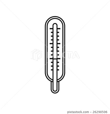 Medical thermometer icon, outline style 26298506