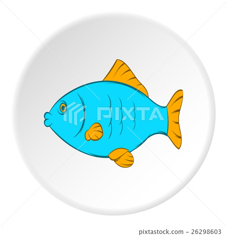 Fish icon, cartoon style 26298603