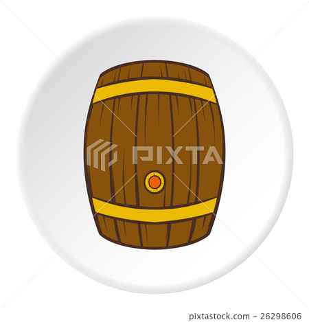 Barrel of beer icon, cartoon style 26298606