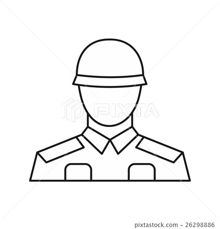 Soldier icon, outline style 26298886