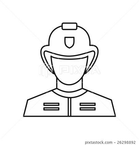 Fireman icon, outline style Fireman icon, outline style 26298892