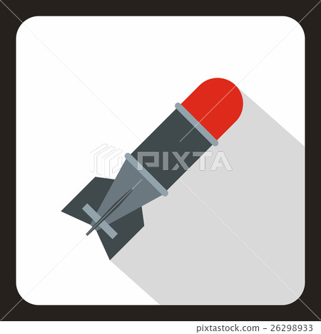 Bomb icon, flat style 26298933