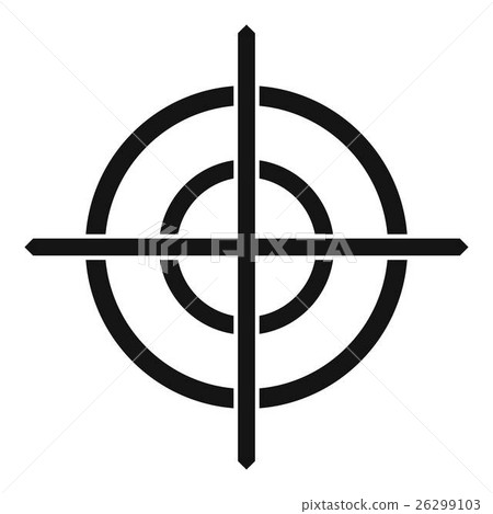 Target crosshair icon, simple style Target crosshair icon, simple style 26299103