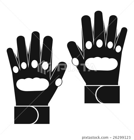 Pair of paintball gloves icon, simple style Pair of paintball gloves icon, simple style 26299123