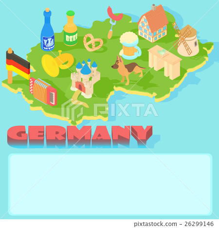 Germany map, cartoon style 26299146
