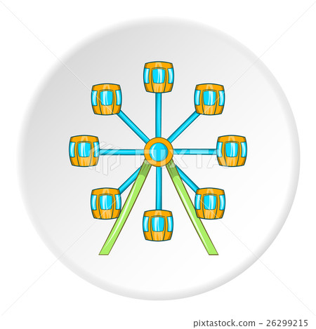 Ferris wheel icon, cartoon style 26299215