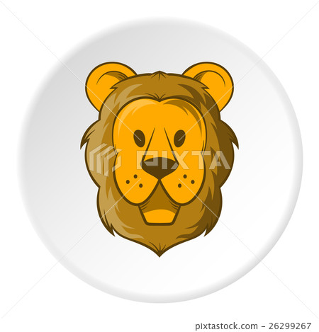 Face of a lion icon, cartoon style 26299267
