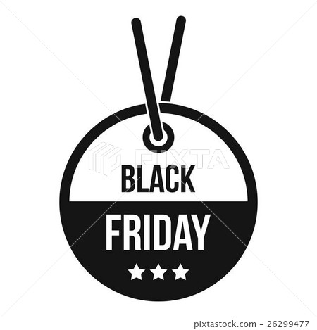 Black Friday sale tag icon, simple style - Stock Illustration [26299477 ...