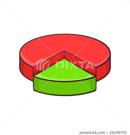 Pie chart infographic icon, cartoon style Pie chart infographic icon, cartoon style 26299785