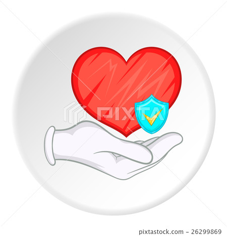 Health protection icon, cartoon style Health protection icon, cartoon style 26299869