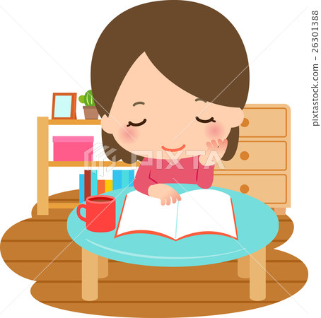 Young woman relaxing in a room 26301388