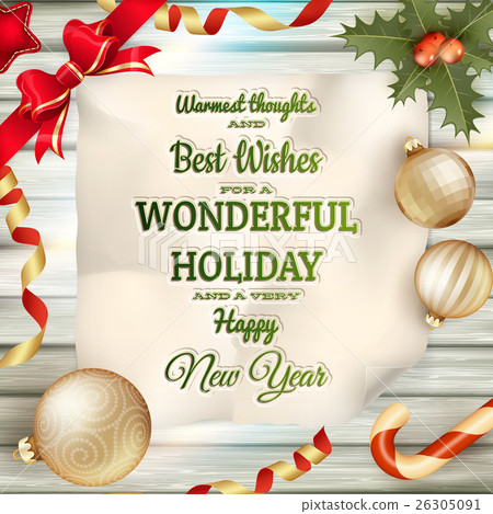 Holidays greeting and Christmas card. EPS 10 26305091