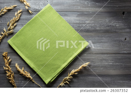 ears of oat on wood 26307352
