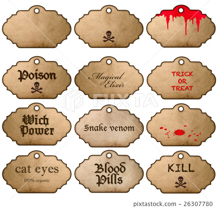 Halloween stickers isolated on white background. 26307780