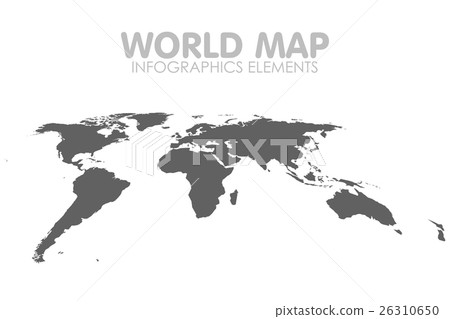 Grey Political World Map Vector isolated Grey Political World Map Vector isolated 26310650