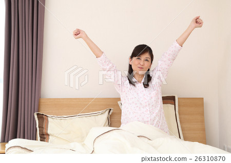 Middle female waking up freshly 26310870