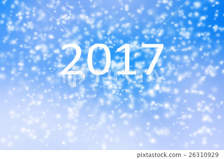 Happy new year 2017 background of snow on blue sky Happy new year 2017 background of snow on blue sky 26310929