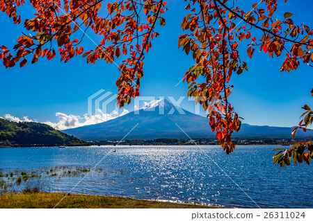 图库照片【山梨县】河口湖的风景