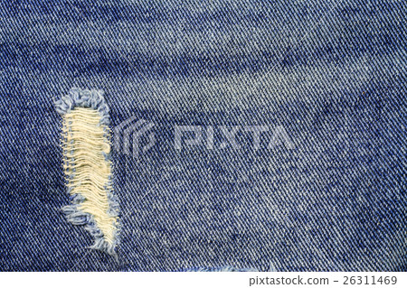 Jeans torn denim texture. 26311469