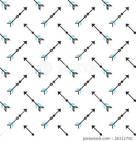 Seamless pattern with stylized linear arrows Seamless pattern with stylized linear arrows 26311702