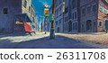 Old town digital painted illustration 26311708