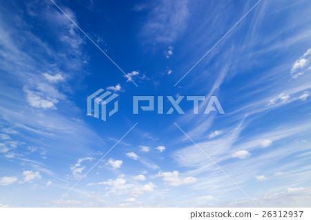 藍天天空雲彩秋天天空背景材料10月復制空間 26312937