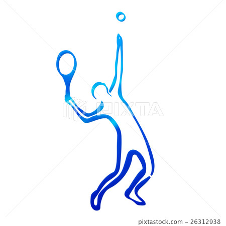 網球剪影例證 26312938