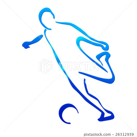 足球剪影例證 26312939