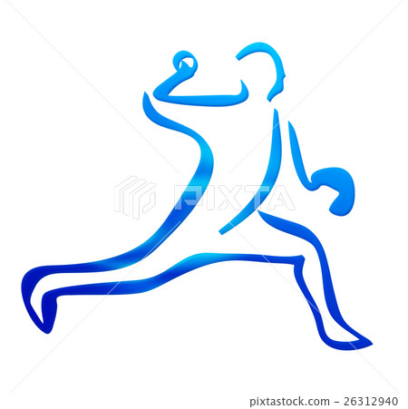 Baseball silhouette illustration Baseball silhouette illustration 26312940