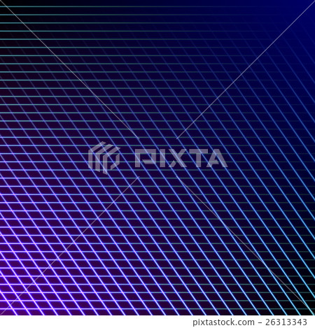 Bright neon grid lines glowing background with 80s 26313343