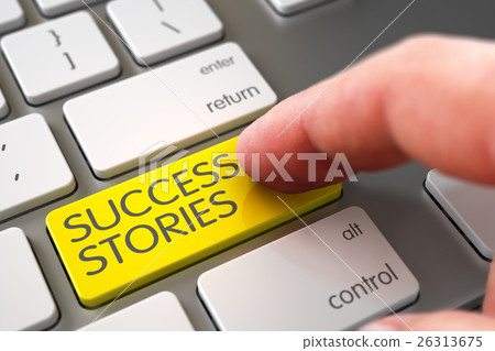 Success Stories - Keyboard Key Concept. 3D. Success Stories - Keyboard Key Concept. 3D. 26313675