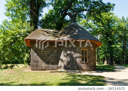Wooden house in a park Wooden house in a park 26314325
