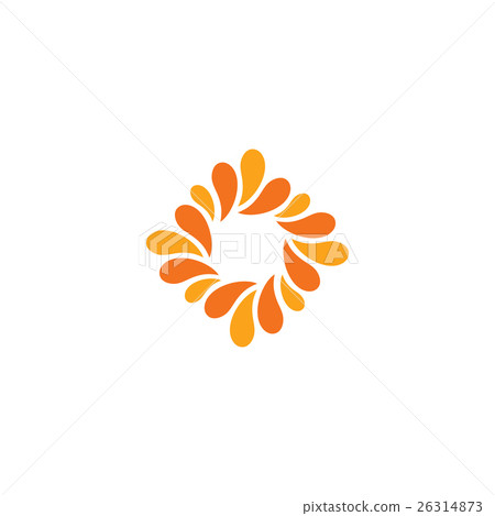 Isolated abstract orange color logo. Rhombus shape Isolated abstract orange color logo. Rhombus shape 26314873