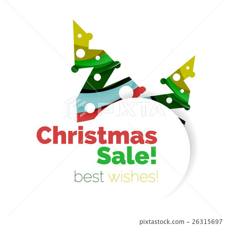 Christmas geometric abstract sale promo banner 26315697