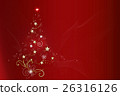 Christmas Tree Red Background 26316126