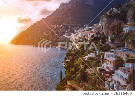 positano  mediterranean coast line south italy 26316469
