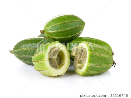 图库照片: sponge gourd on white background