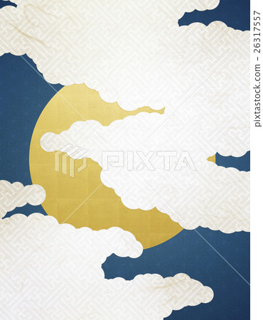 Background material that feels sum (cloud, full moon) Background material that feels sum (cloud, full moon) 26317557