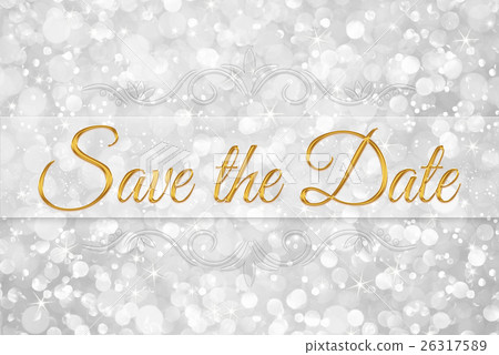 save the date word on white silver glitter bokeh save the date word on white silver glitter bokeh 26317589