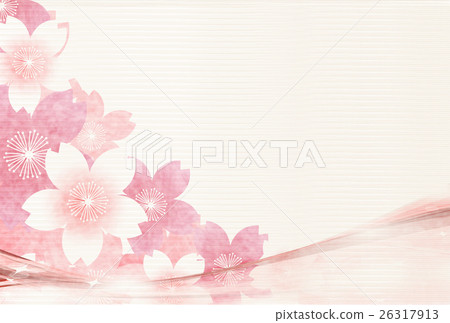 櫻花春天新年卡背景 櫻花春天新年卡背景 26317913