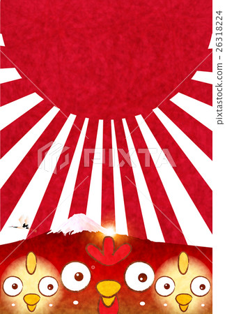 Rooster chicken Mt. Fuji postcard 26318224