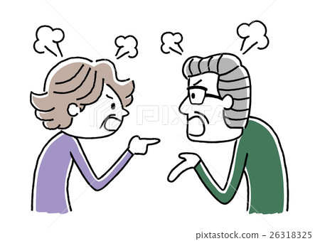年長夫婦:戰鬥,爭執 年長夫婦:戰鬥,爭執 26318325