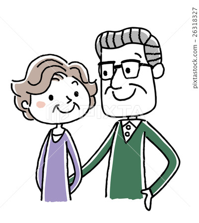 图库插图: 老人 夫妇 一对