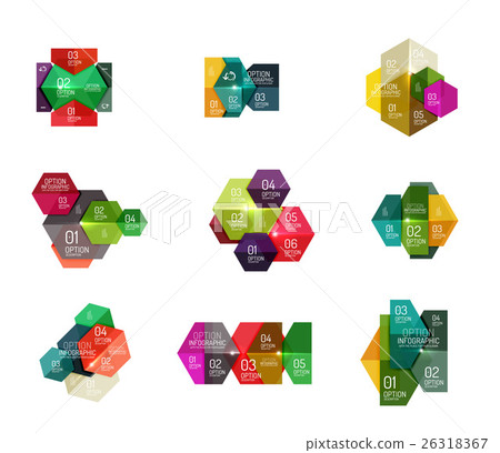 Paper geometric abstract infographic layouts Paper geometric abstract infographic layouts 26318367
