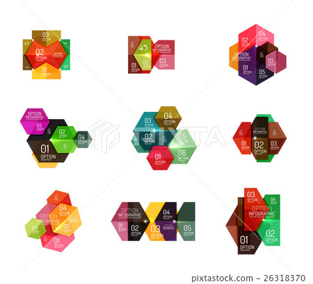 Paper geometric abstract infographic layouts Paper geometric abstract infographic layouts 26318370