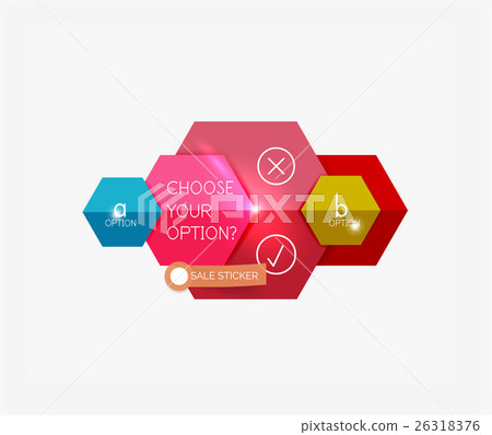 Paper infographic banners and stickers Paper infographic banners and stickers 26318376