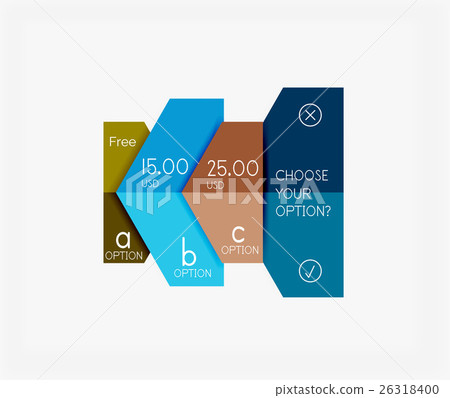 Paper infographic banners and stickers Paper infographic banners and stickers 26318400