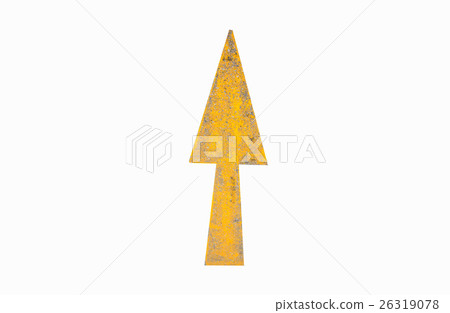 Yellow Arrow signs on the road on white background 26319078